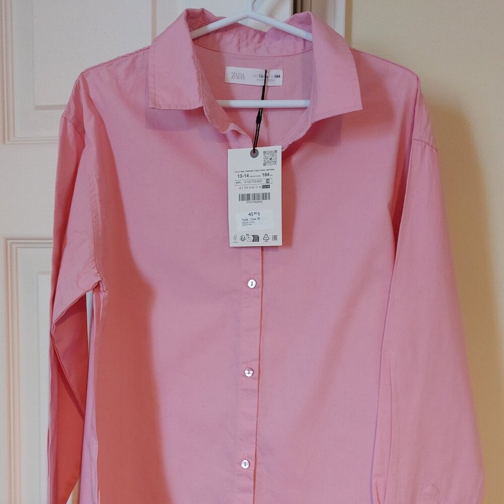 BNWT Zara Pink Shirt - Size 13-14 yrs